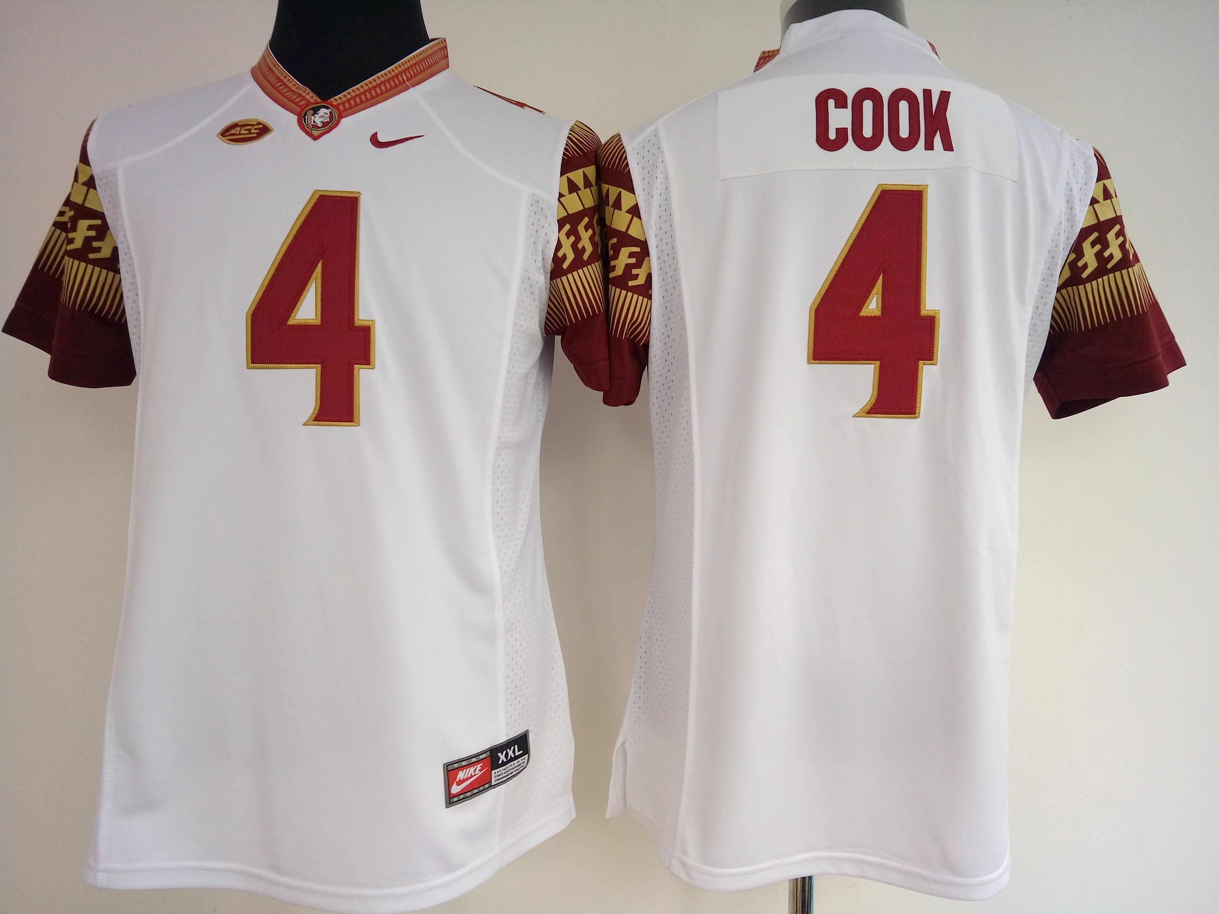 NCAA Womens Florida State Seminoles White #4 cook jerseys